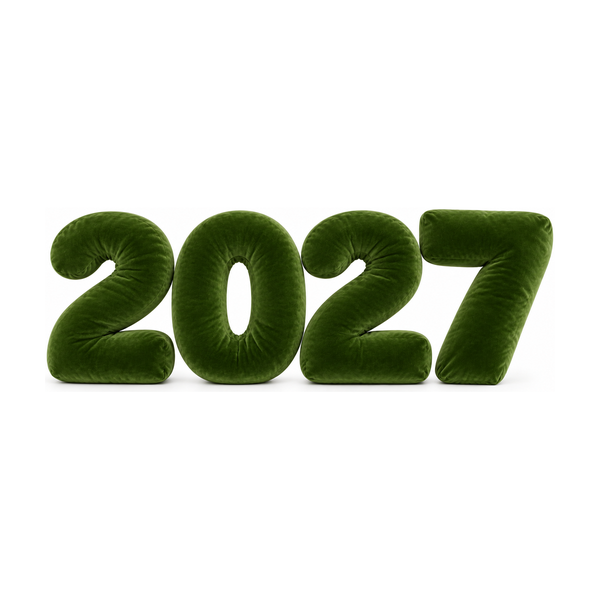 Цифры-подушки 2027 из бархата - Фото 2