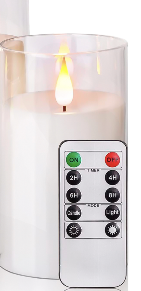 Led свеча из набора белого цвета 12,5 см
