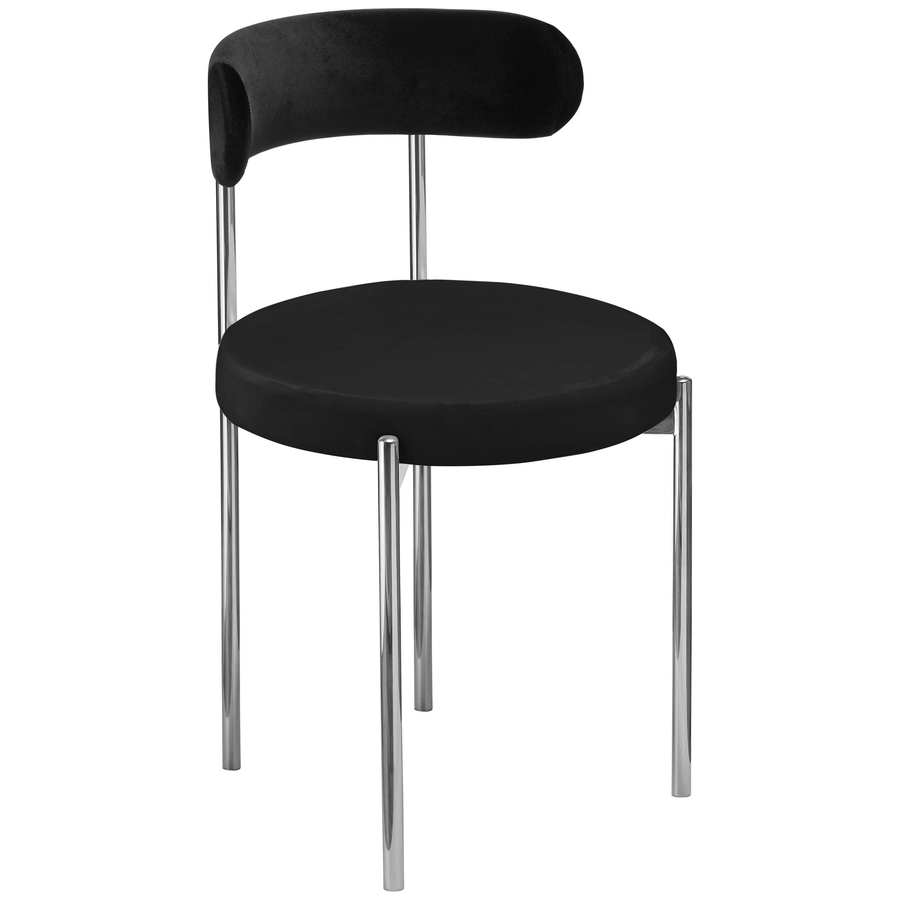 Стул «Лира» серебряный, черный бархат - Фото основное 1