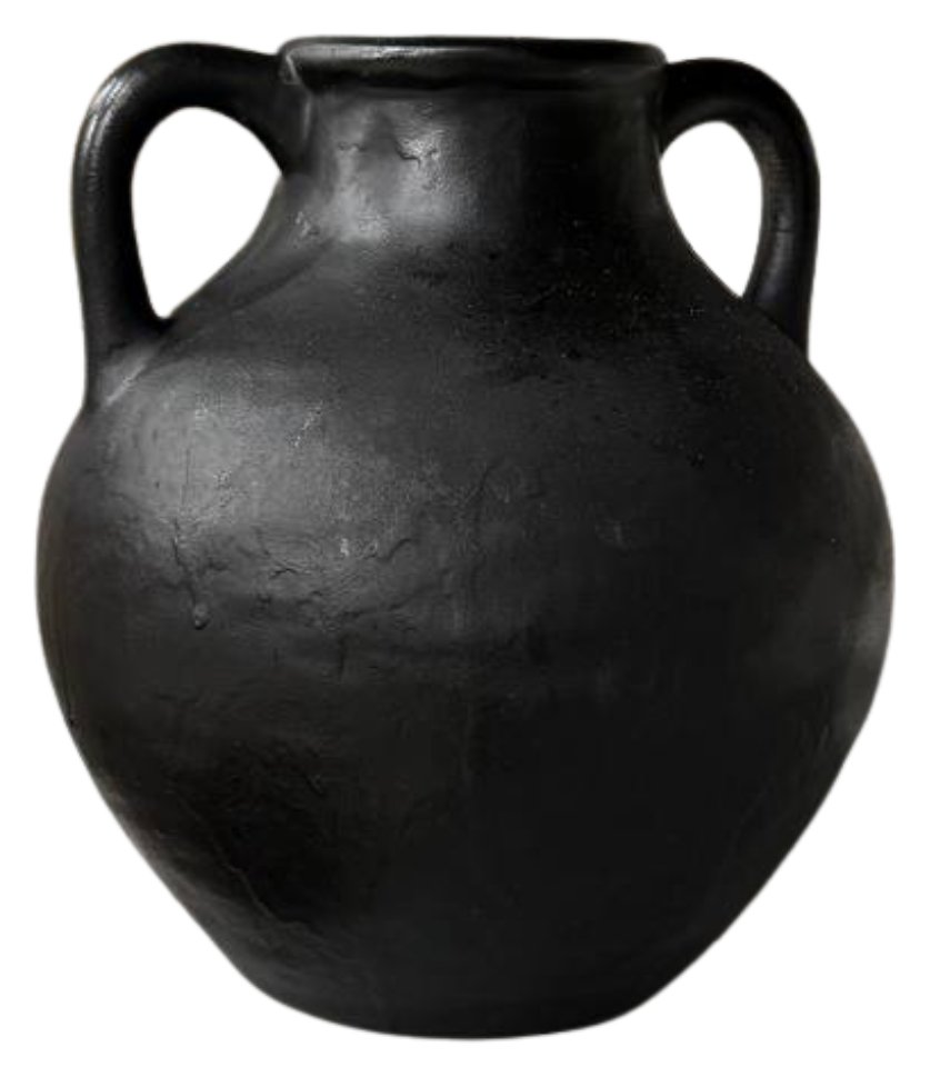 Ваза-амфора чёрная, 25