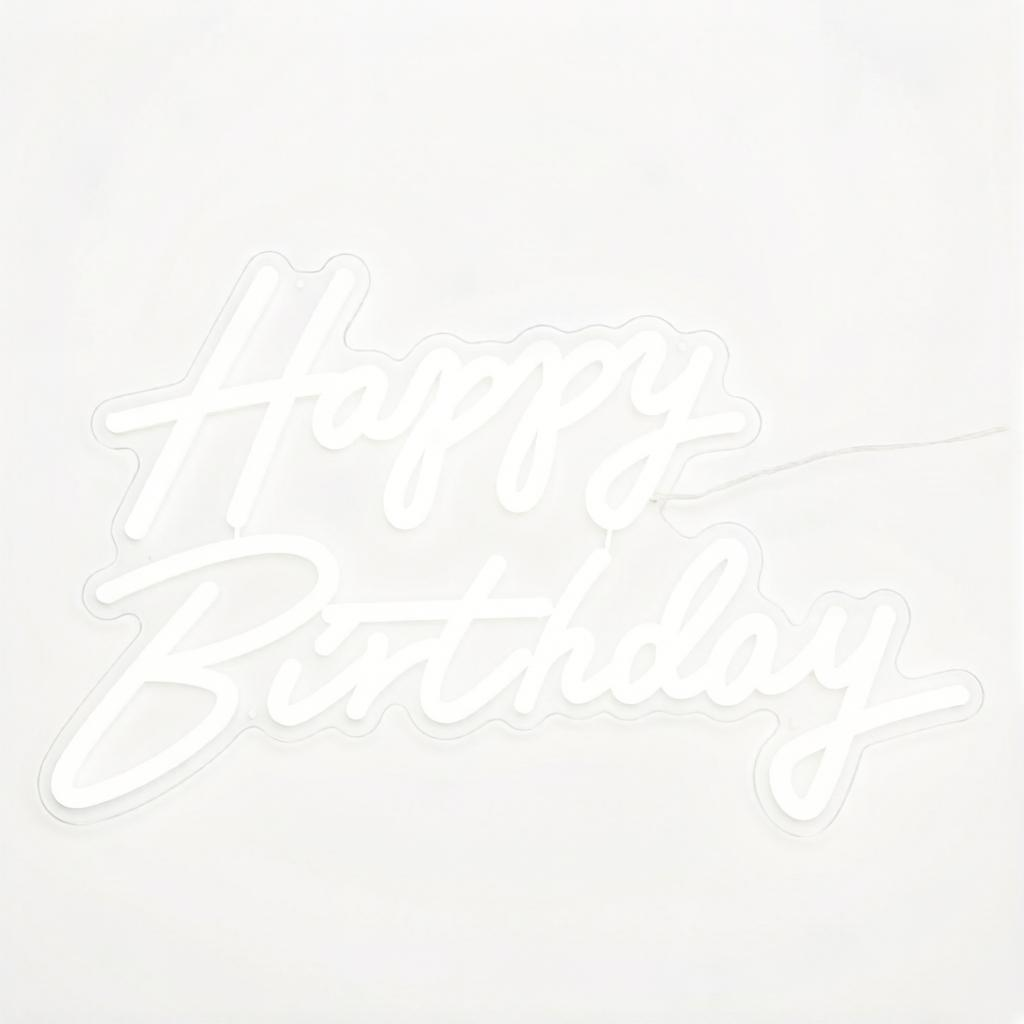 Неоновая вывеска "Happy Birthday