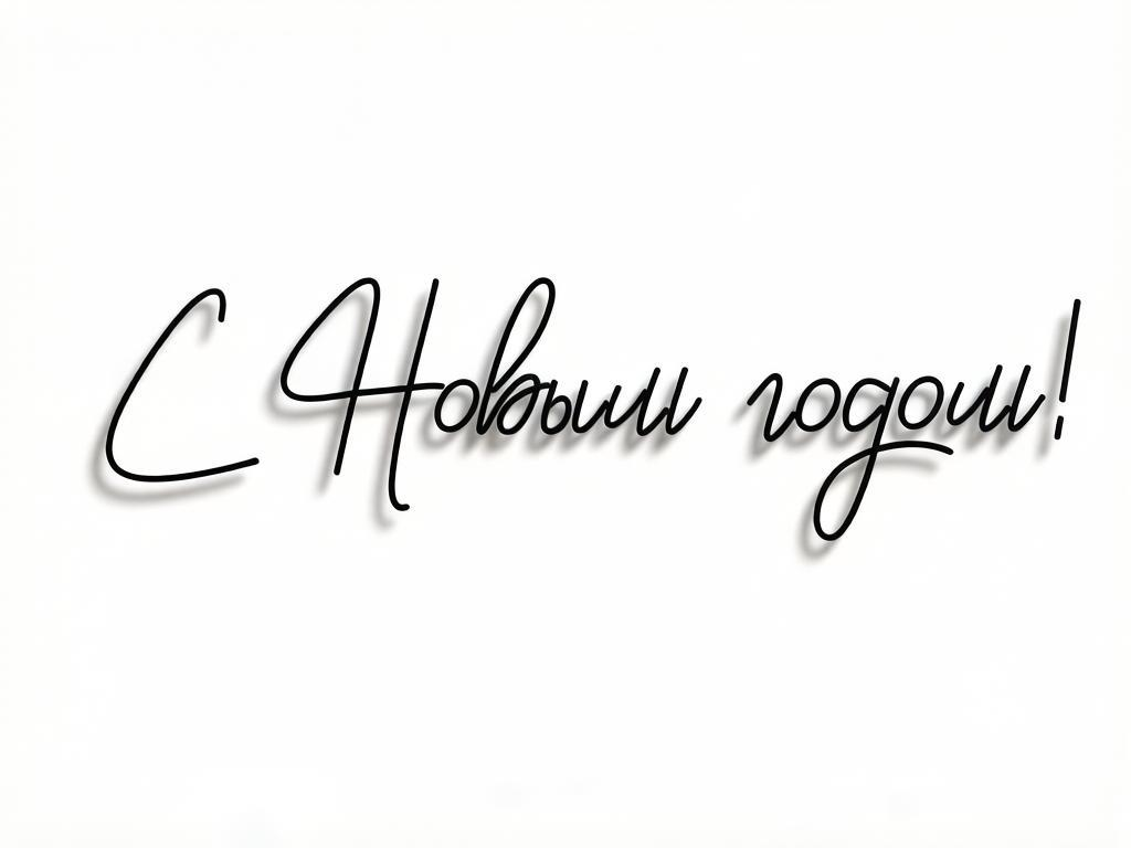 Неоновая вывеска « С Новым Годом»