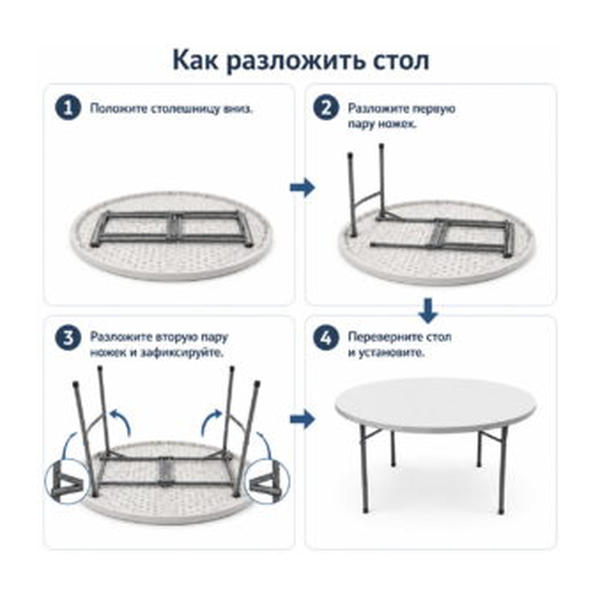 Стол КЕЙТ банкетный D150см пластик