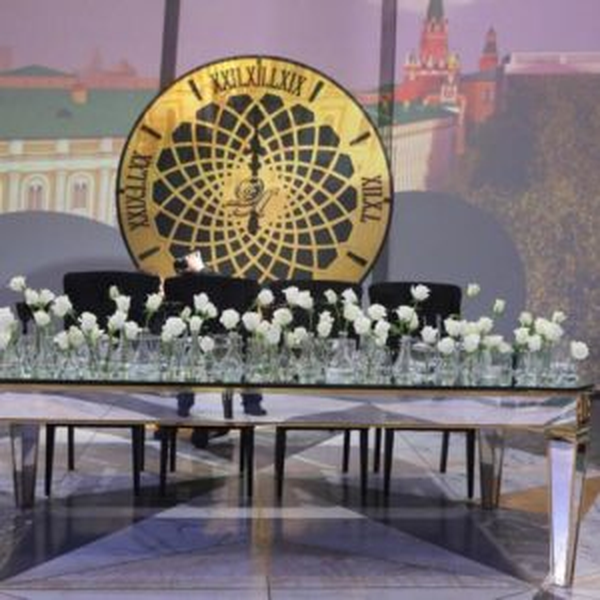 Стол PABLO 2,4*1,2м золото/зеркало 