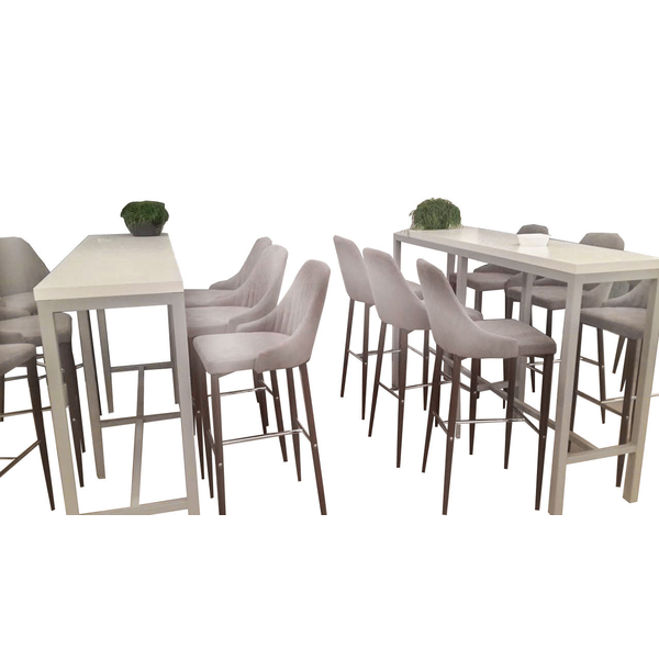 Стол коктейльный LOFT прямоугольный 180*46см белый 