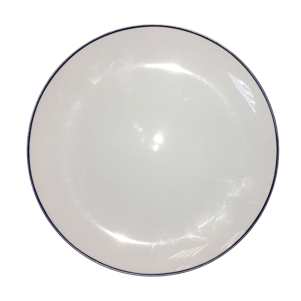 Тарелка RIM BLUE белая blue кант D20см фарфор