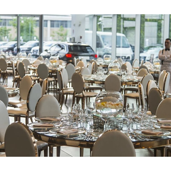 Стол premium TAVOLA D180 золото 