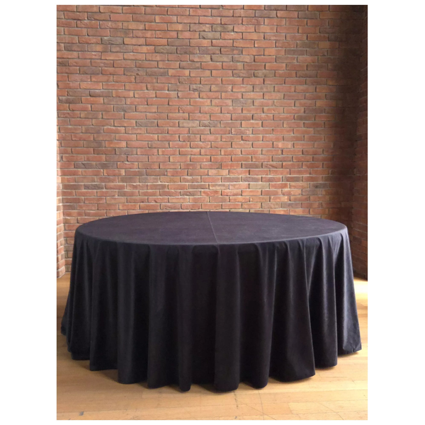 Скатерть круглая БАРХАТ черный
