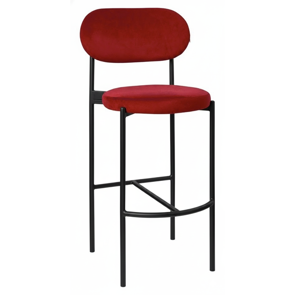 Стул барный Модерн Комфи Малиново-красный + черный, перекрас 