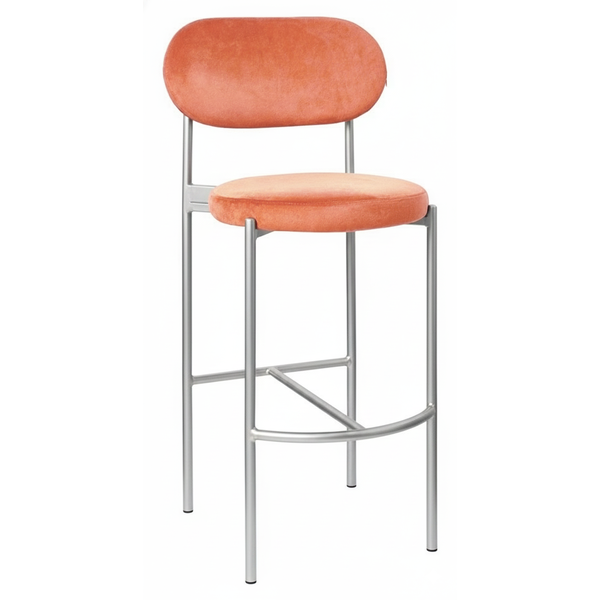 Стул барный Модерн Комфи Игривый Персик + серебро (перекрас)