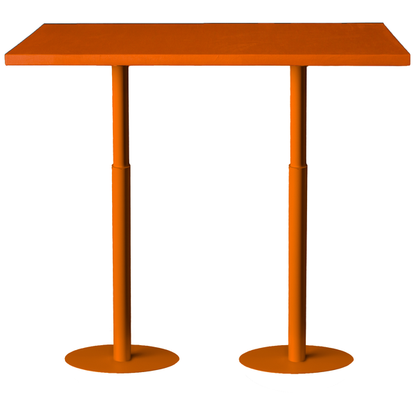 Стол коктейльный Твист Прямоугольный М, Тыквенный тарт + Терракотовый (телескопические ноги)