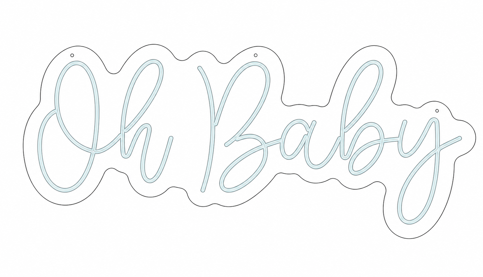 Неоновая надпись Oh baby