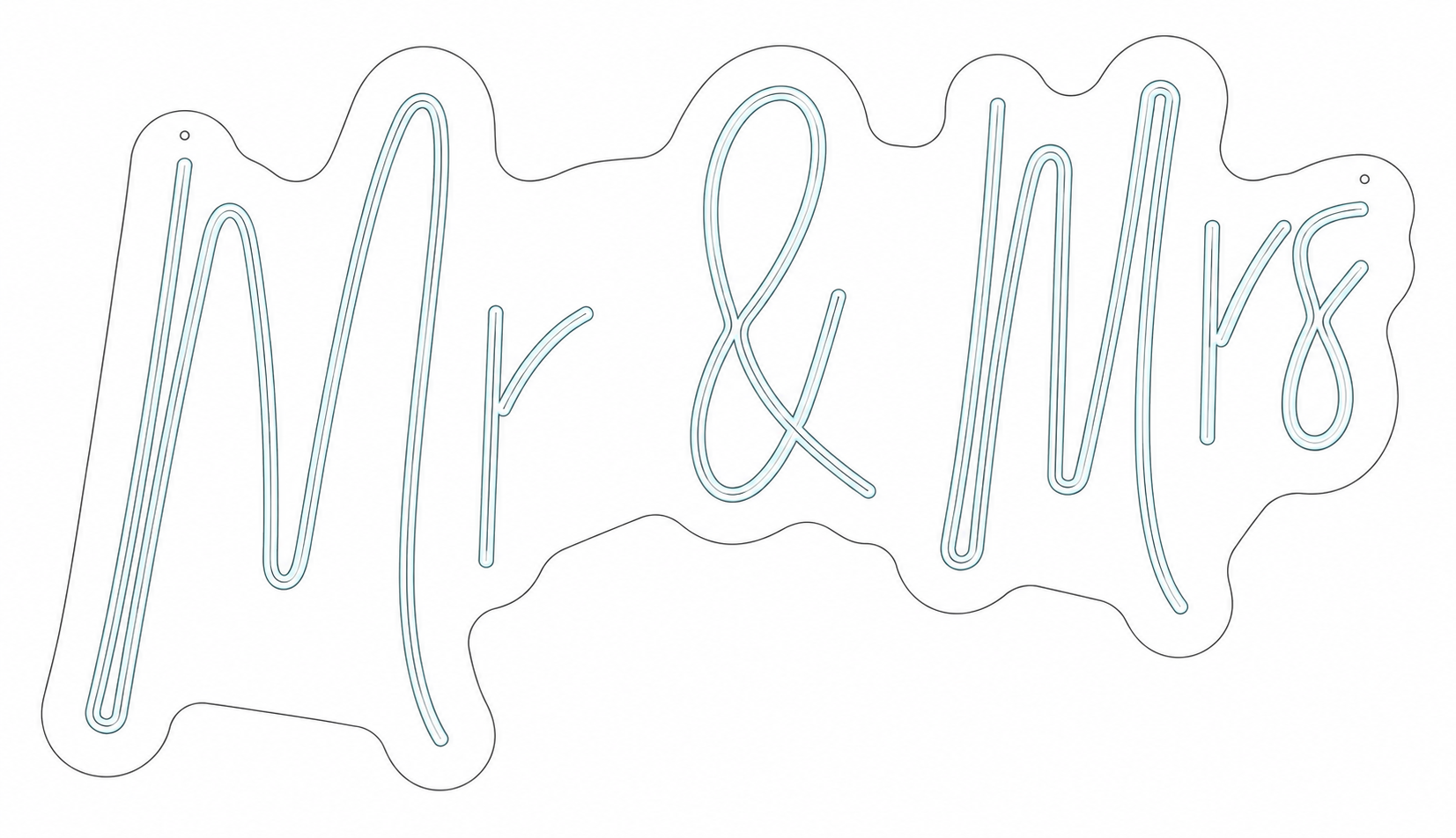 Неоновая надпись MR@MRs