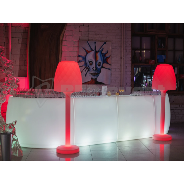 Барная стойка с LED RGB подсветкой (Закругленный сегмент)