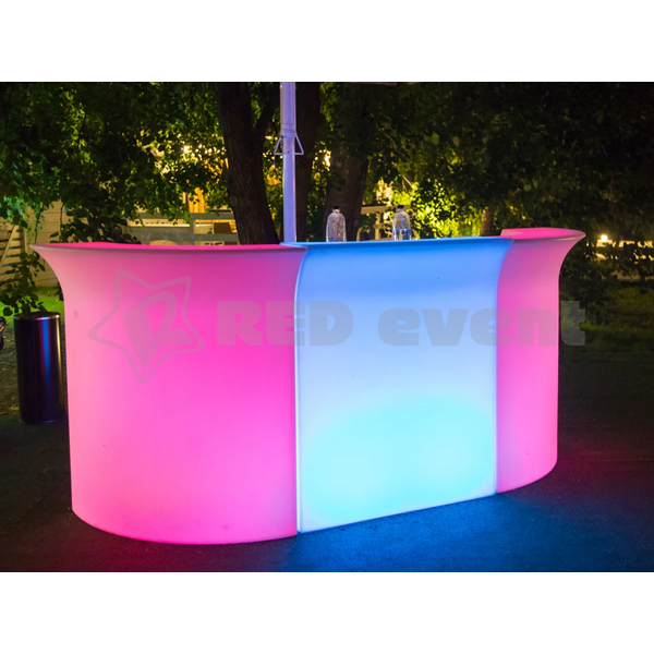 Барная стойка Jumbo с LED RGB подсветкой (Прямой сегмент)