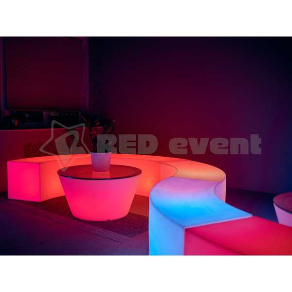 Светящаяся LED RGB скамья Snake (банкетка)