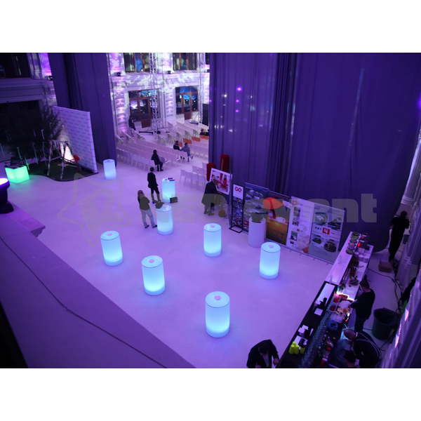 Светящийся LED RGB коктейльный стол Цилиндр