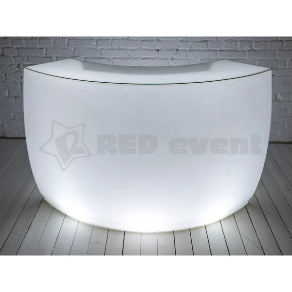 Барная стойка с LED RGB подсветкой (Закругленный сегмент)