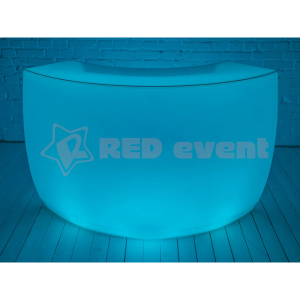 Барная стойка с LED RGB подсветкой (Закругленный сегмент)
