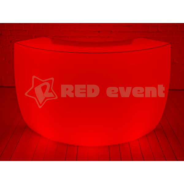 Барная стойка с LED RGB подсветкой (Закругленный сегмент)
