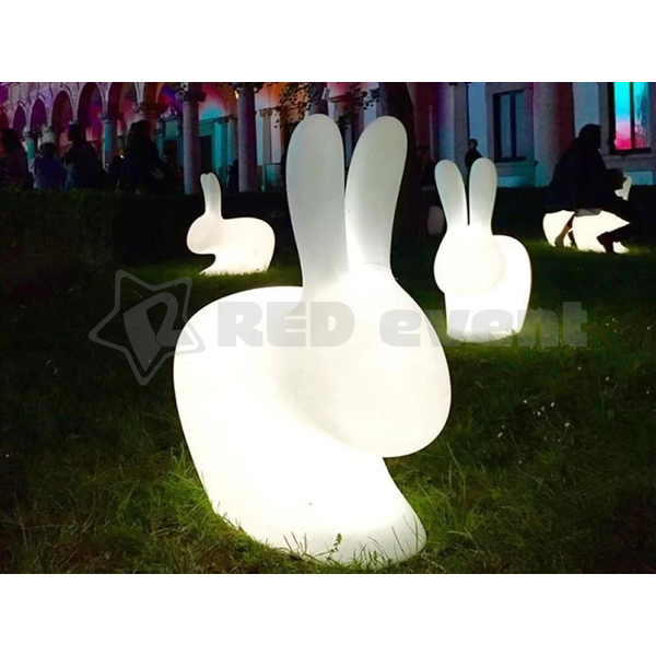 Светящийся RGB LED заяц большой