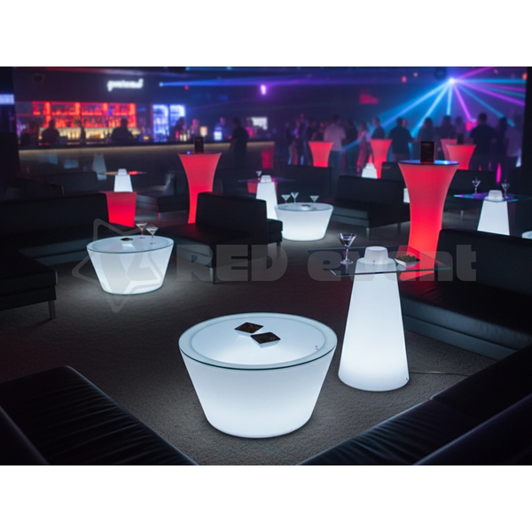 Светящийся LED RGB кофейный стол Round 80