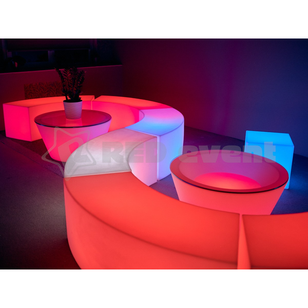 Светящаяся LED RGB скамья Snake (банкетка)