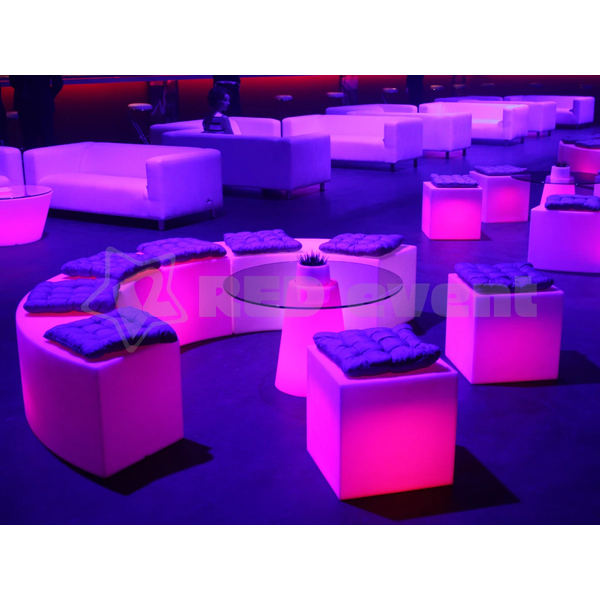 Светящаяся LED RGB скамья Snake (банкетка)
