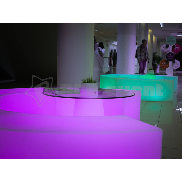 Светящаяся LED RGB скамья Snake (банкетка)