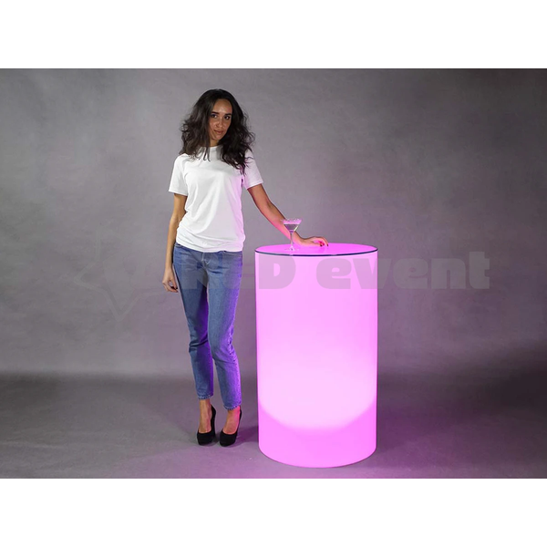 Светящийся LED RGB коктейльный стол Цилиндр
