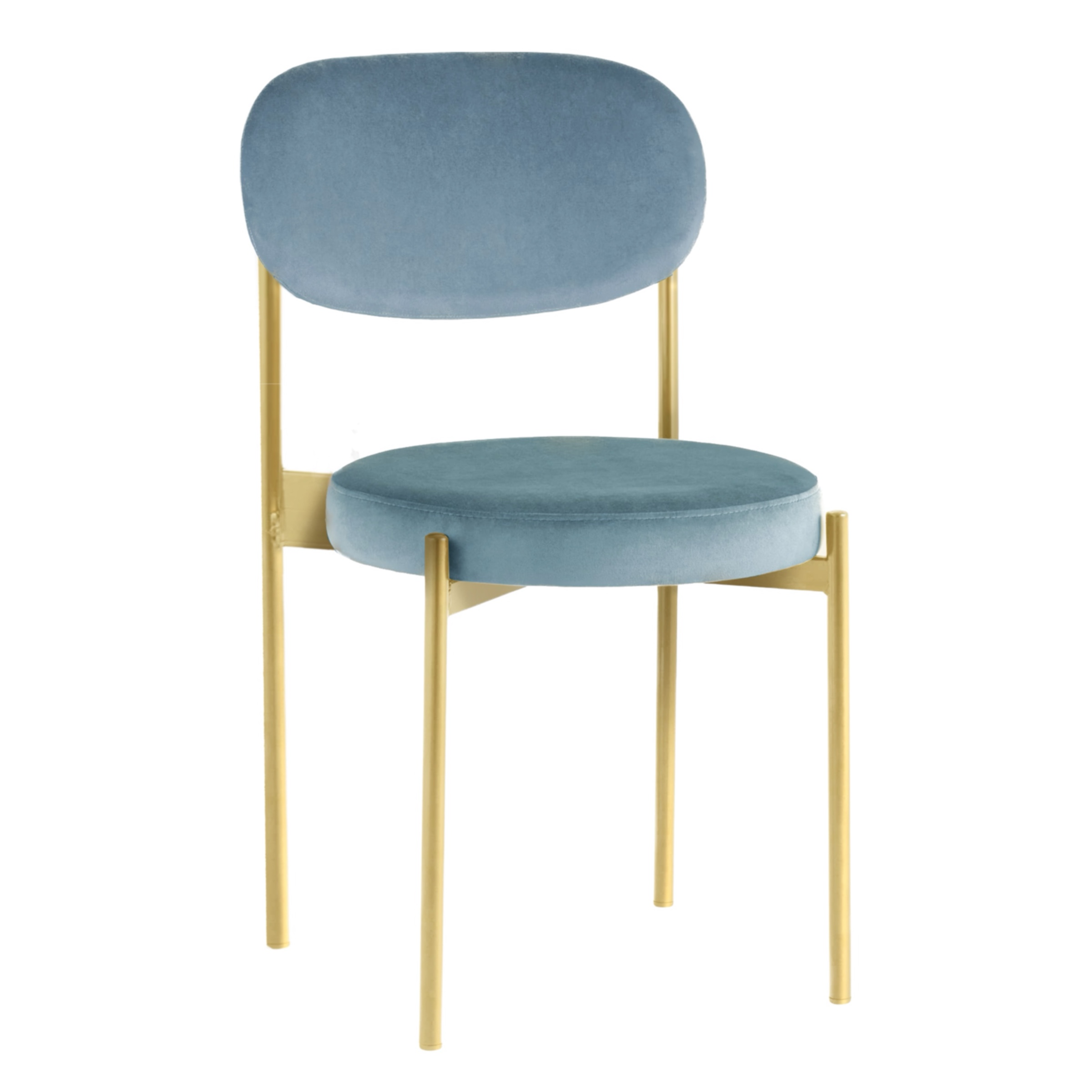 Стул Монако золото голубой