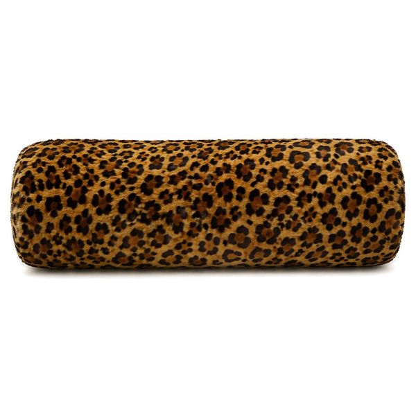 Подушка-цилиндр из меха "Леопард"