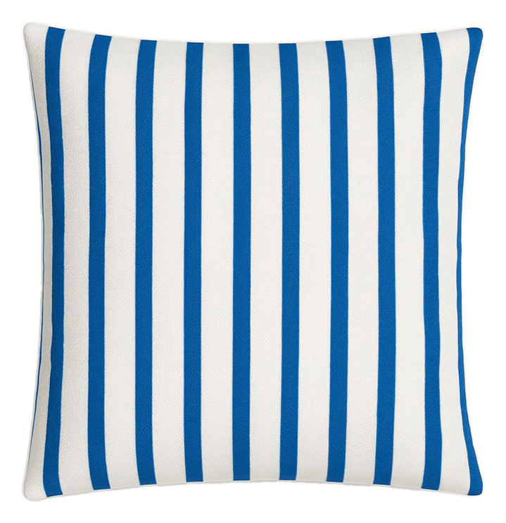 Чехол для подушки в полоску голубая